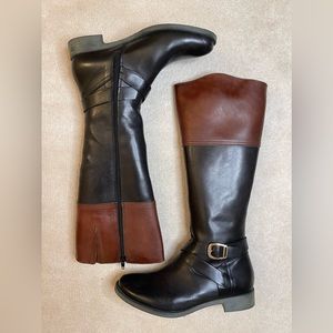 Leather riding boots